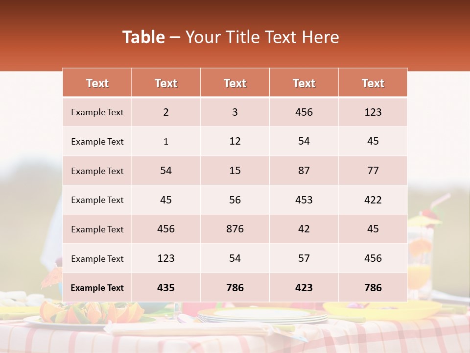 A Table Topped With Plates And Bowls Filled With Food PowerPoint Template