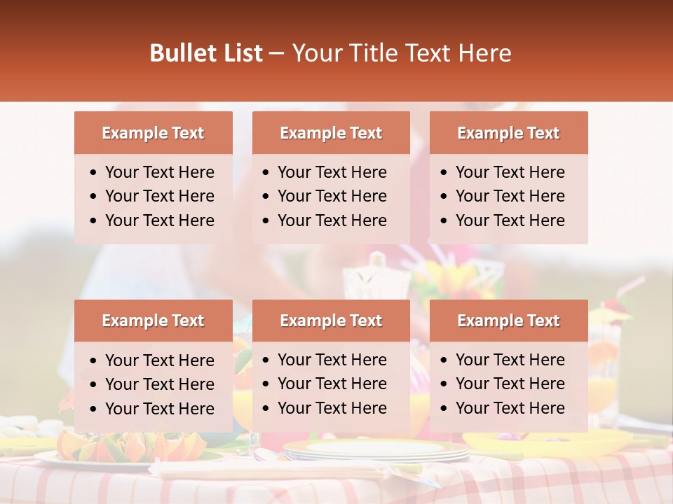 A Table Topped With Plates And Bowls Filled With Food PowerPoint Template
