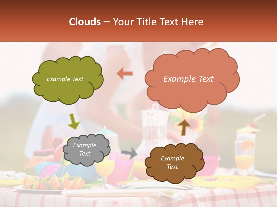 A Table Topped With Plates And Bowls Filled With Food PowerPoint Template