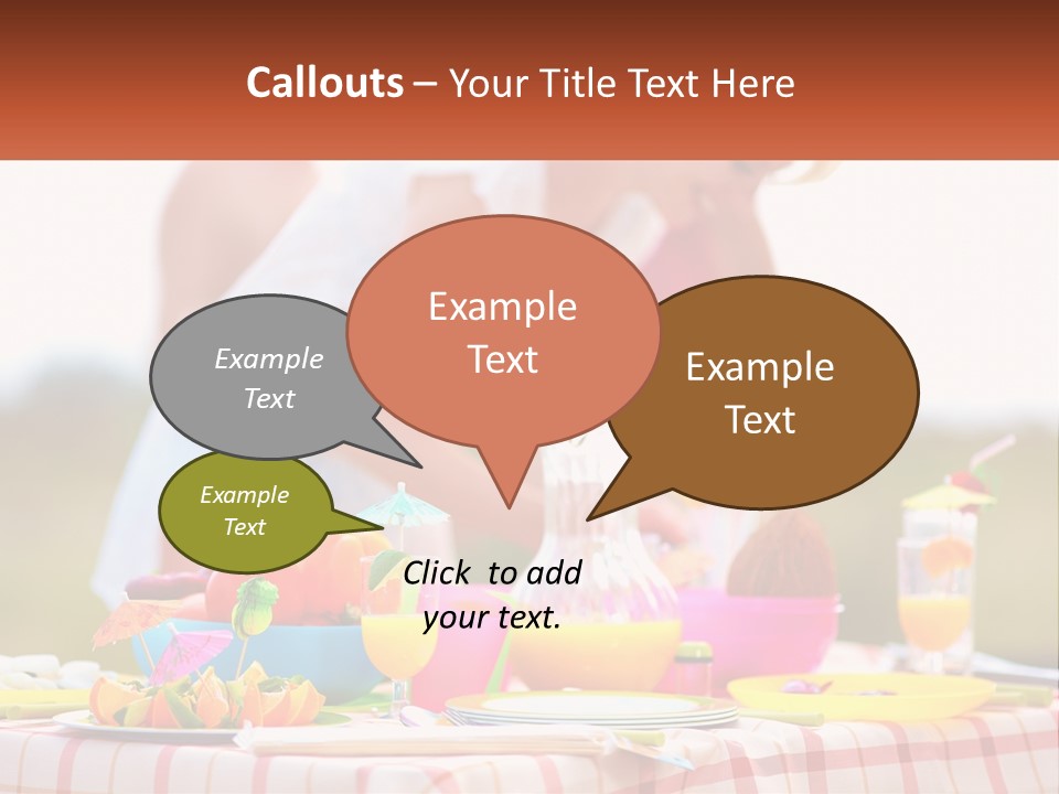 A Table Topped With Plates And Bowls Filled With Food PowerPoint Template