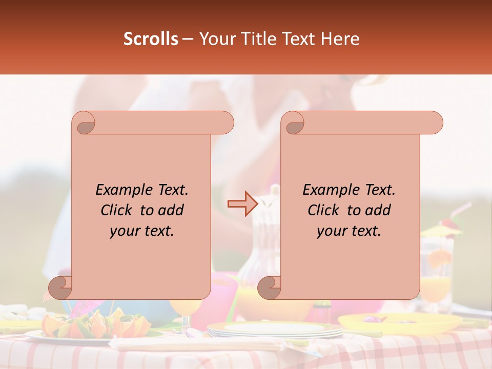A Table Topped With Plates And Bowls Filled With Food PowerPoint Template