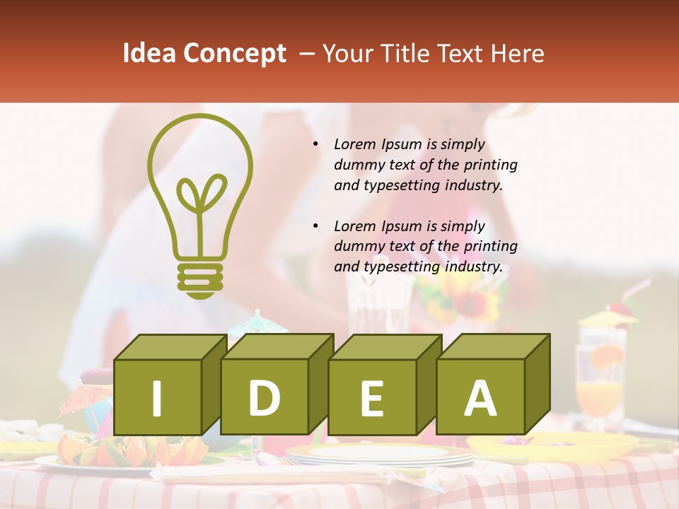 A Table Topped With Plates And Bowls Filled With Food PowerPoint Template