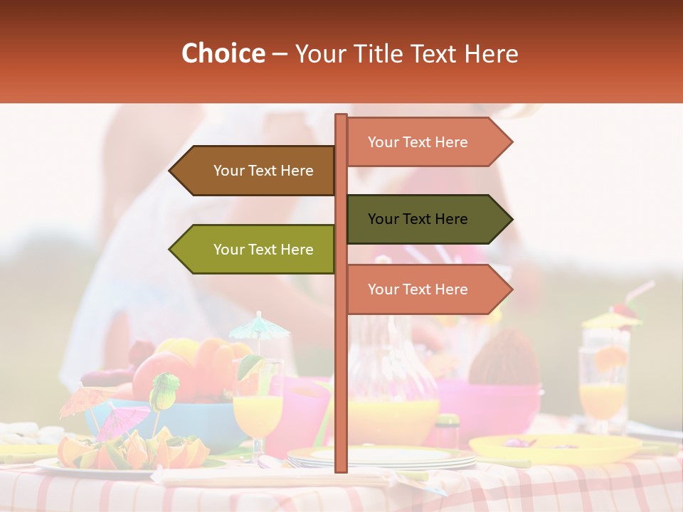 A Table Topped With Plates And Bowls Filled With Food PowerPoint Template