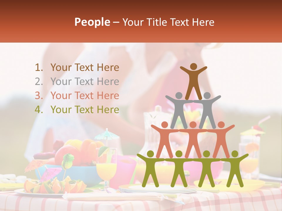 A Table Topped With Plates And Bowls Filled With Food PowerPoint Template