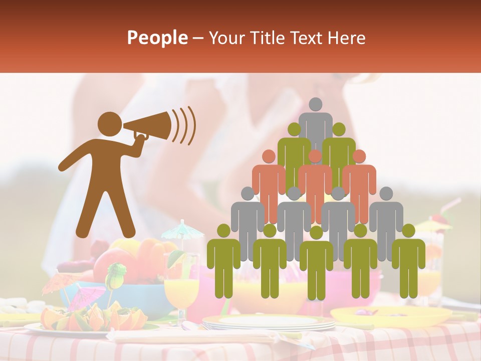 A Table Topped With Plates And Bowls Filled With Food PowerPoint Template