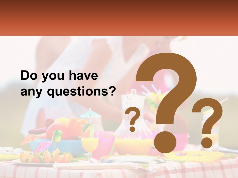 A Table Topped With Plates And Bowls Filled With Food PowerPoint Template