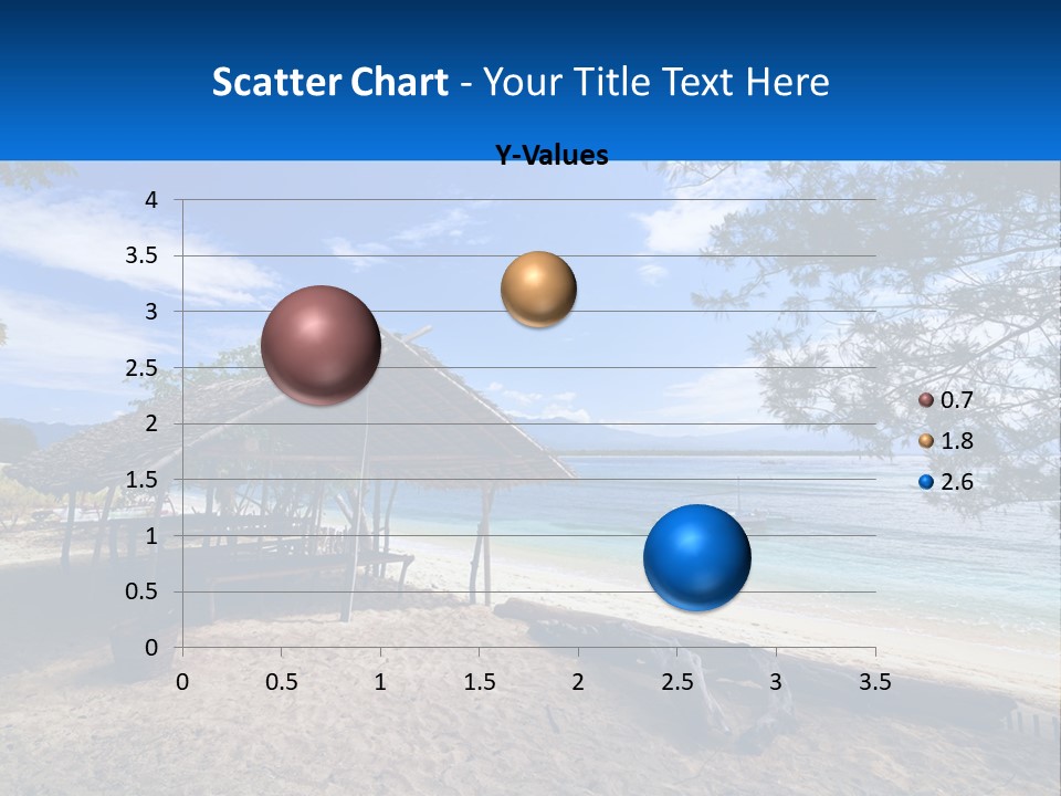 A Beach With A Hut And A Boat In The Water PowerPoint Template