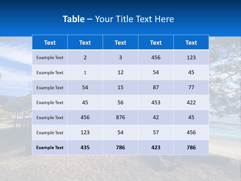 A Beach With A Hut And A Boat In The Water PowerPoint Template