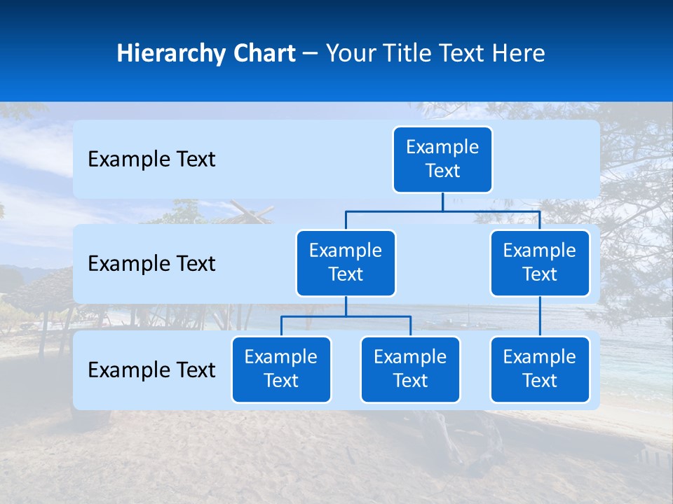 A Beach With A Hut And A Boat In The Water PowerPoint Template