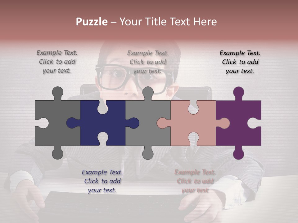 A Young Man In A Suit And Glasses Making A Surprised Face PowerPoint Template