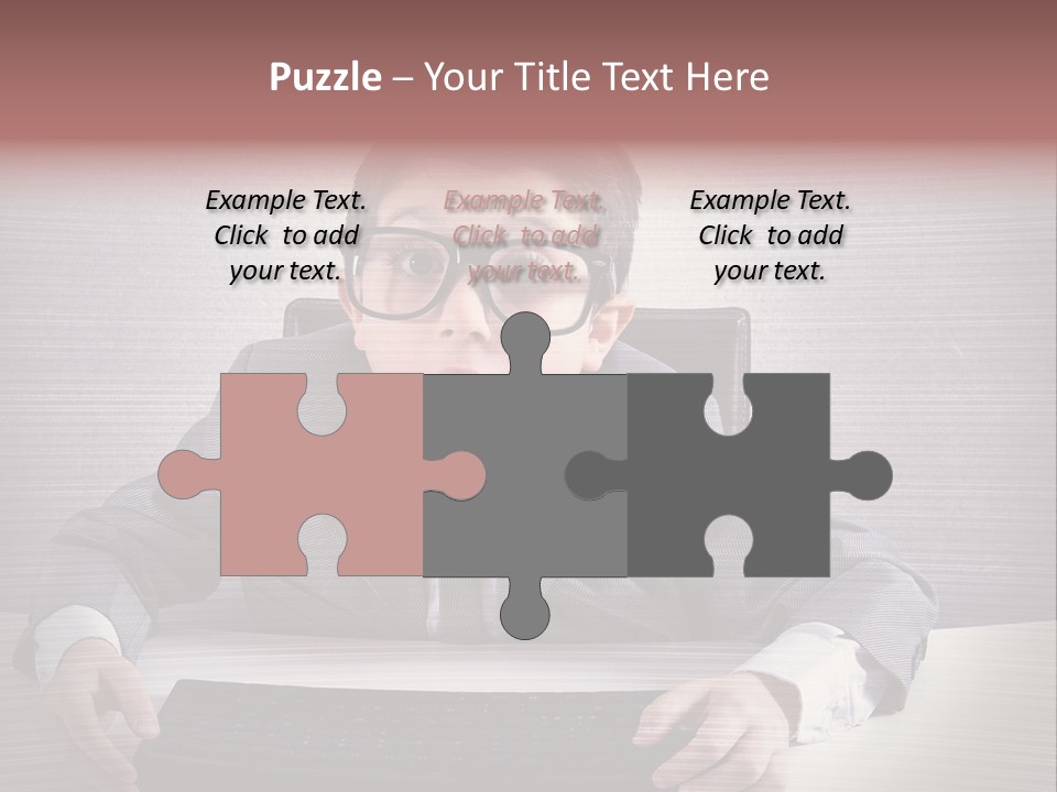 A Young Man In A Suit And Glasses Making A Surprised Face PowerPoint Template