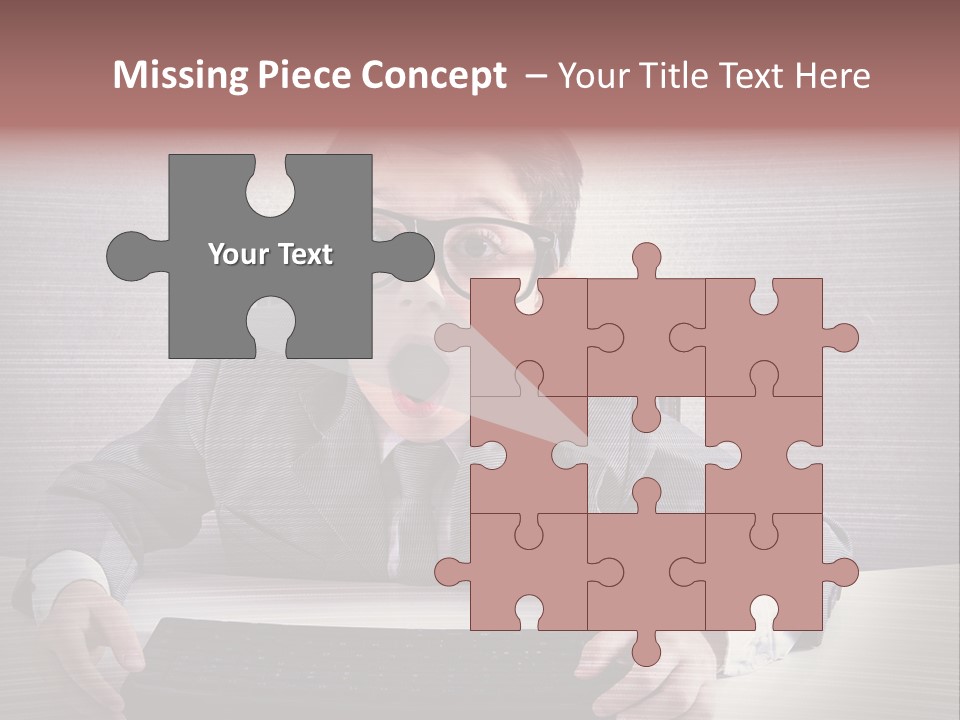 A Young Man In A Suit And Glasses Making A Surprised Face PowerPoint Template