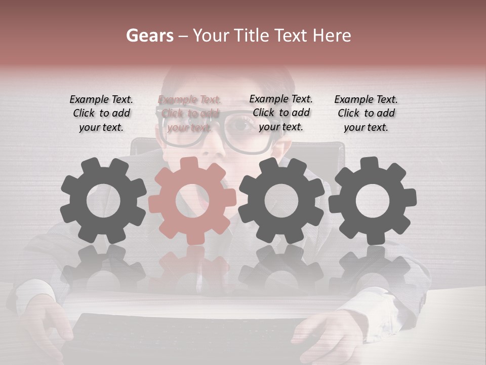 A Young Man In A Suit And Glasses Making A Surprised Face PowerPoint Template