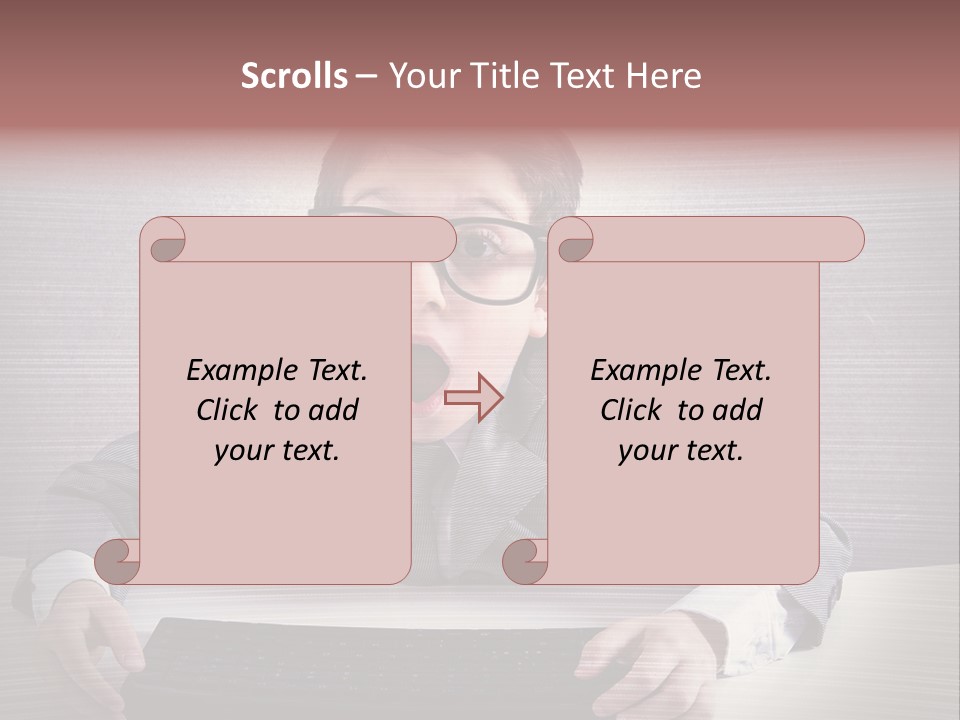 A Young Man In A Suit And Glasses Making A Surprised Face PowerPoint Template