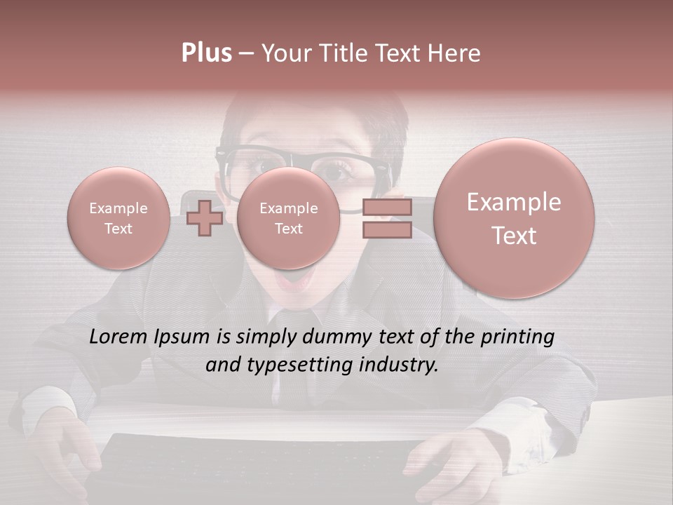 A Young Man In A Suit And Glasses Making A Surprised Face PowerPoint Template