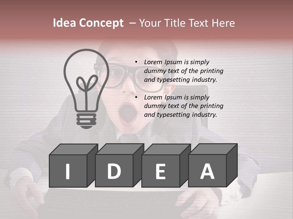 A Young Man In A Suit And Glasses Making A Surprised Face PowerPoint Template