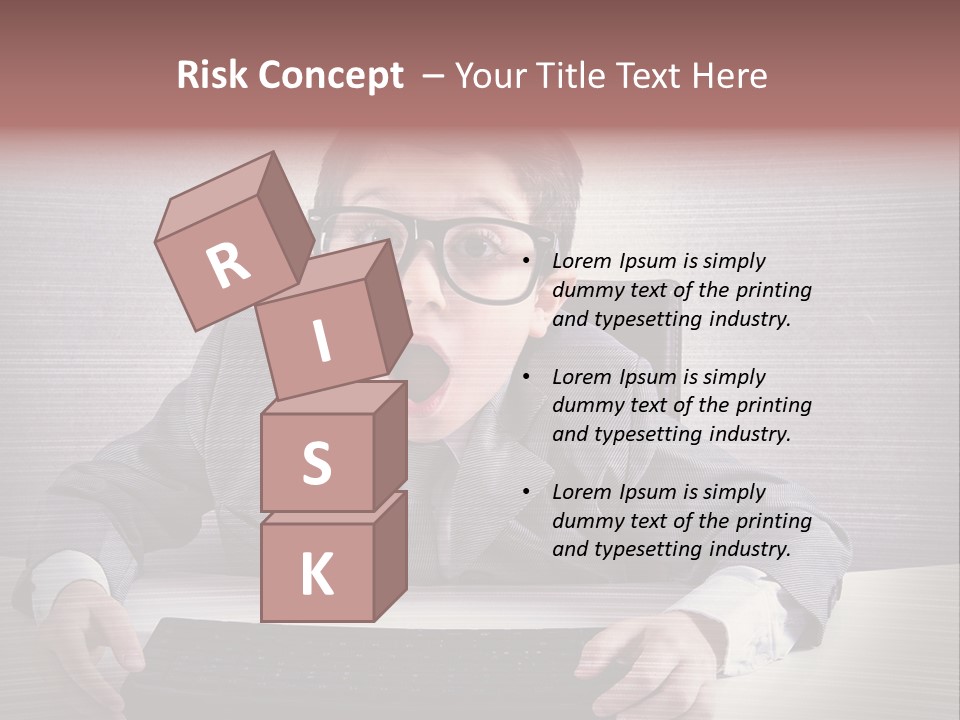 A Young Man In A Suit And Glasses Making A Surprised Face PowerPoint Template