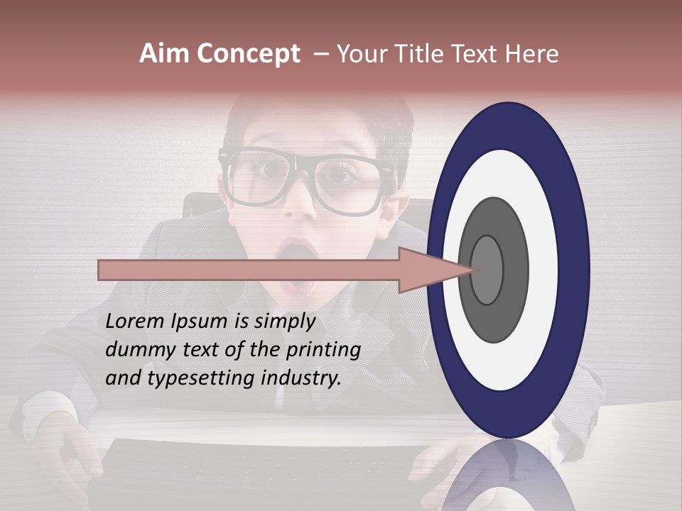 A Young Man In A Suit And Glasses Making A Surprised Face PowerPoint Template