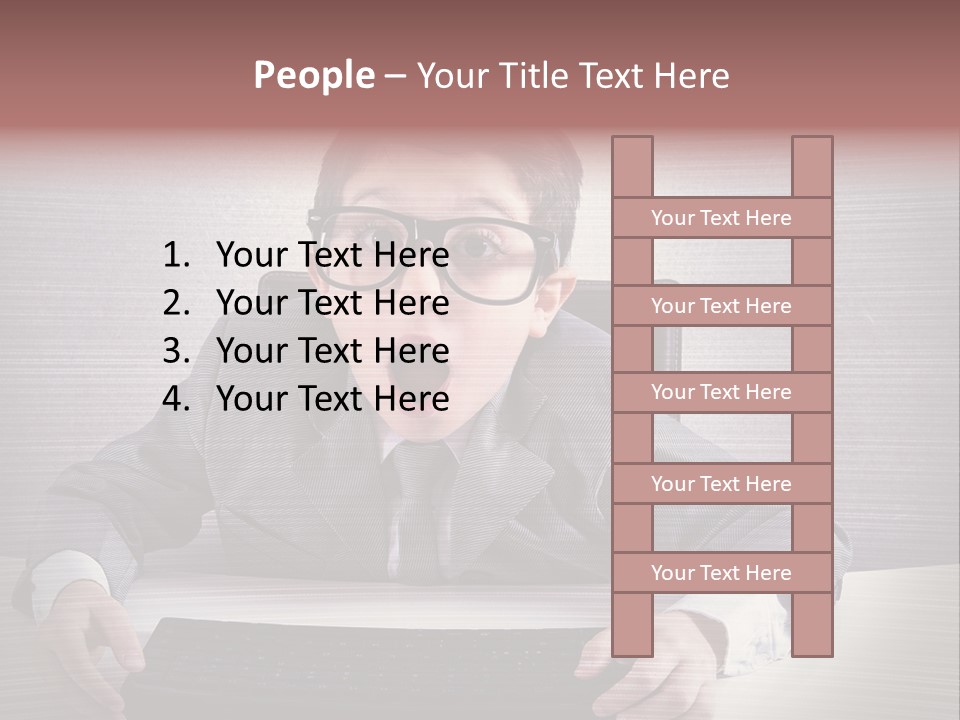 A Young Man In A Suit And Glasses Making A Surprised Face PowerPoint Template