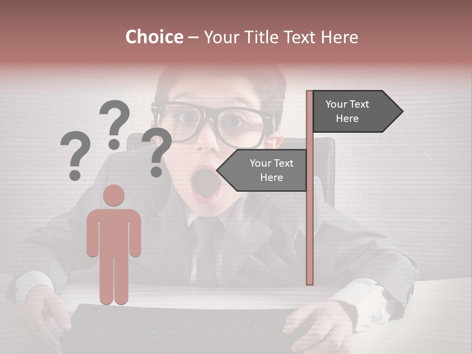 A Young Man In A Suit And Glasses Making A Surprised Face PowerPoint Template