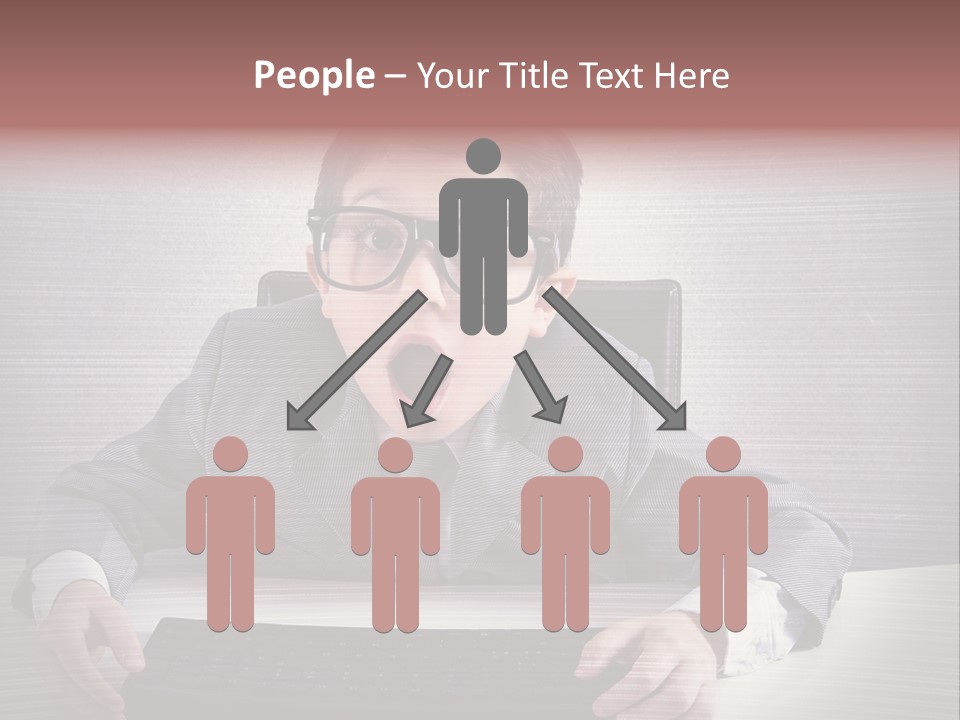 A Young Man In A Suit And Glasses Making A Surprised Face PowerPoint Template