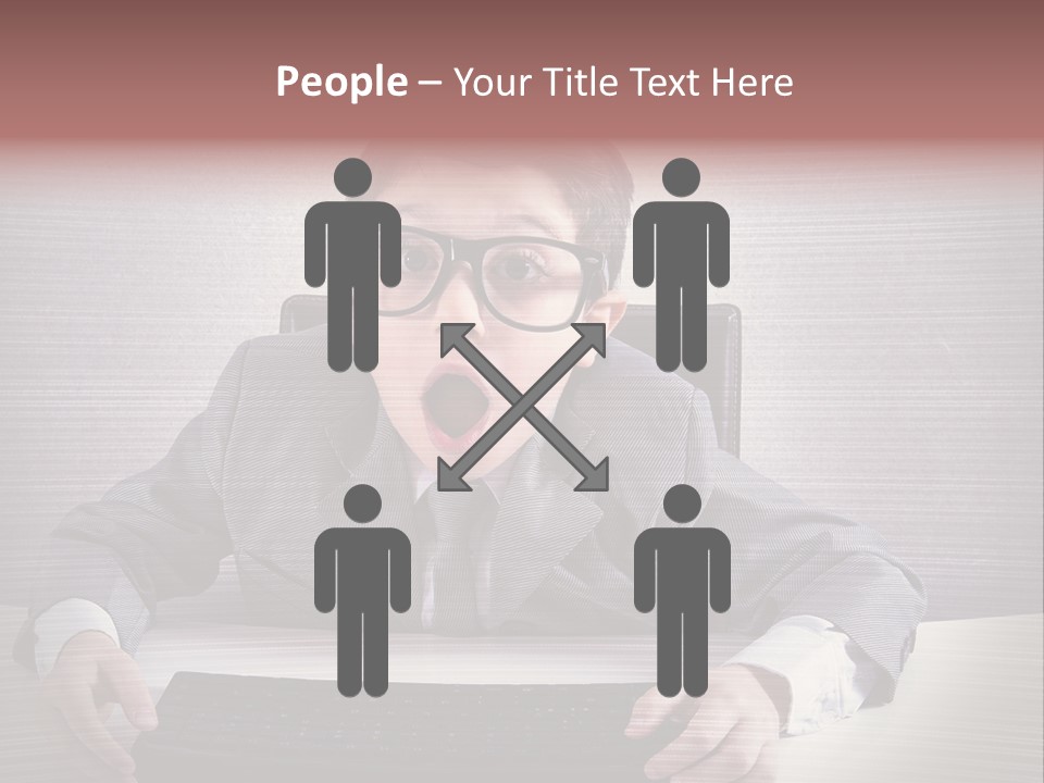 A Young Man In A Suit And Glasses Making A Surprised Face PowerPoint Template