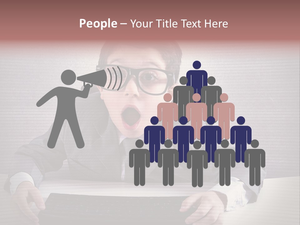 A Young Man In A Suit And Glasses Making A Surprised Face PowerPoint Template