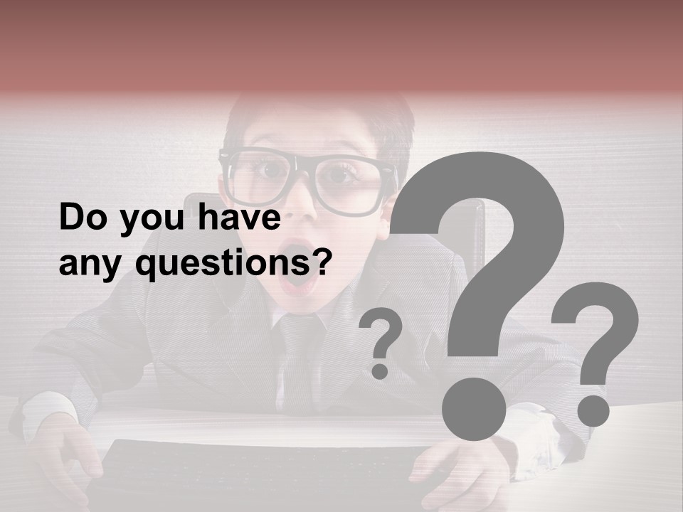 A Young Man In A Suit And Glasses Making A Surprised Face PowerPoint Template