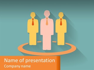 A Group Of People Standing In A Circle PowerPoint Template