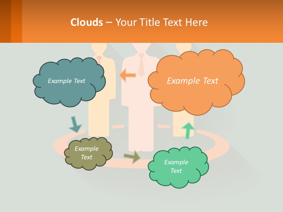 A Group Of People Standing In A Circle PowerPoint Template