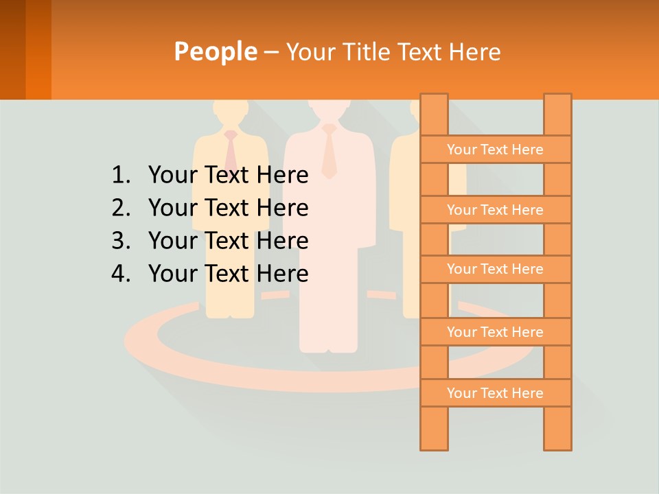 A Group Of People Standing In A Circle PowerPoint Template