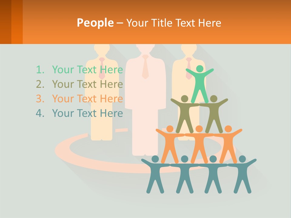 A Group Of People Standing In A Circle PowerPoint Template