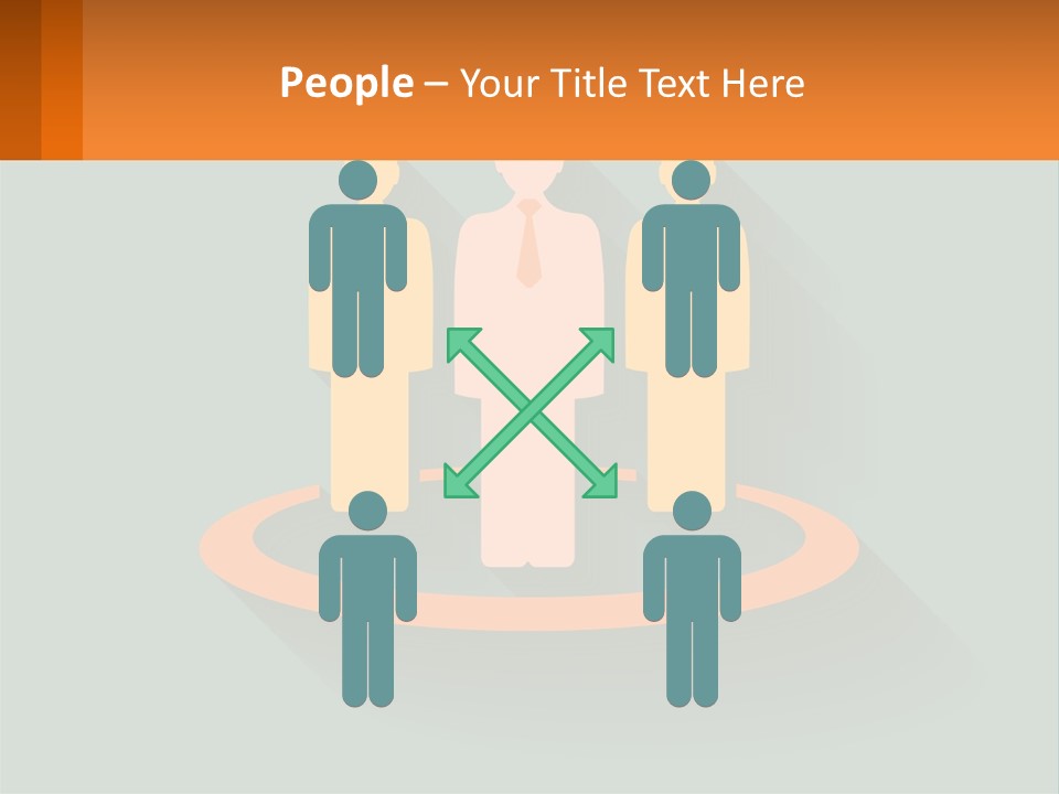 A Group Of People Standing In A Circle PowerPoint Template