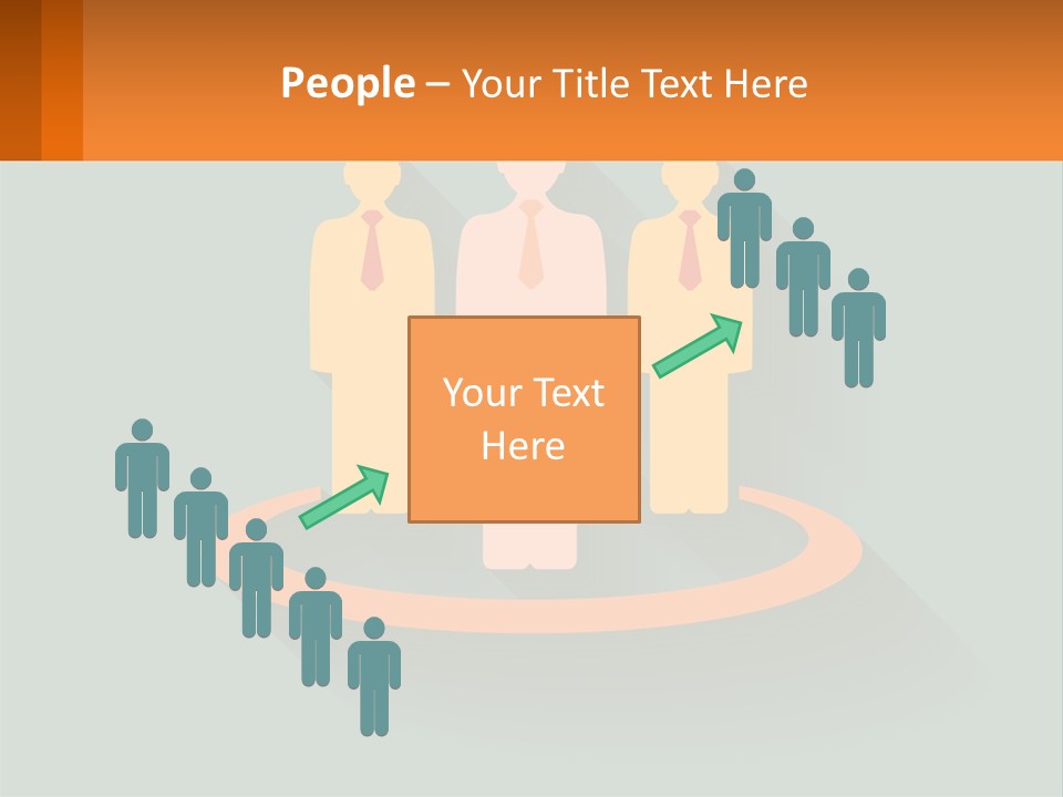 A Group Of People Standing In A Circle PowerPoint Template