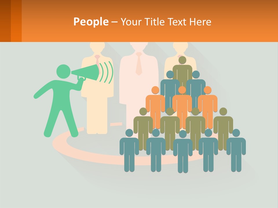 A Group Of People Standing In A Circle PowerPoint Template