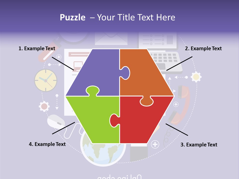 A Person Pointing At A Computer Screen With Icons Surrounding It PowerPoint Template