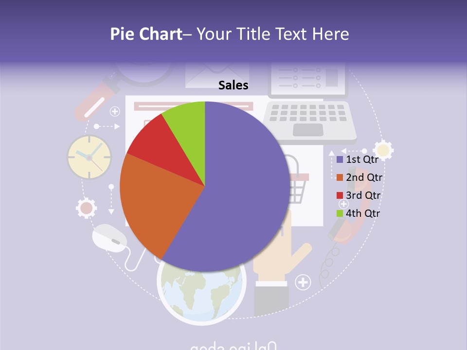 A Person Pointing At A Computer Screen With Icons Surrounding It PowerPoint Template