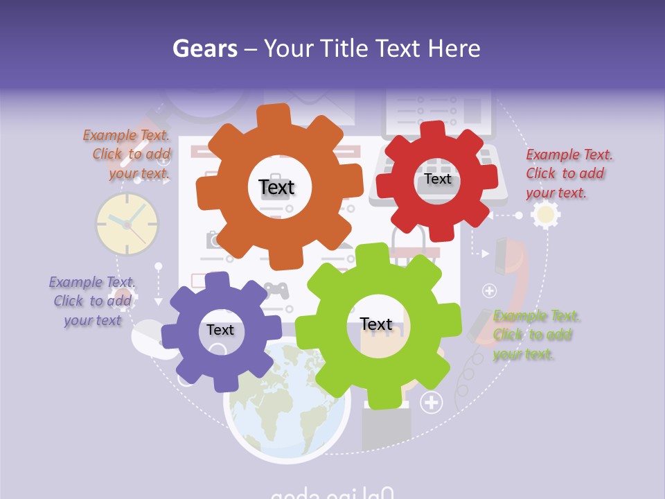 A Person Pointing At A Computer Screen With Icons Surrounding It PowerPoint Template