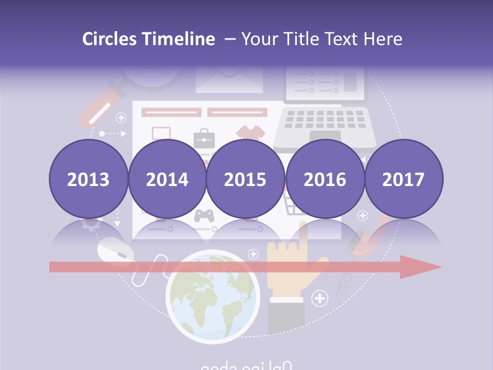 A Person Pointing At A Computer Screen With Icons Surrounding It PowerPoint Template