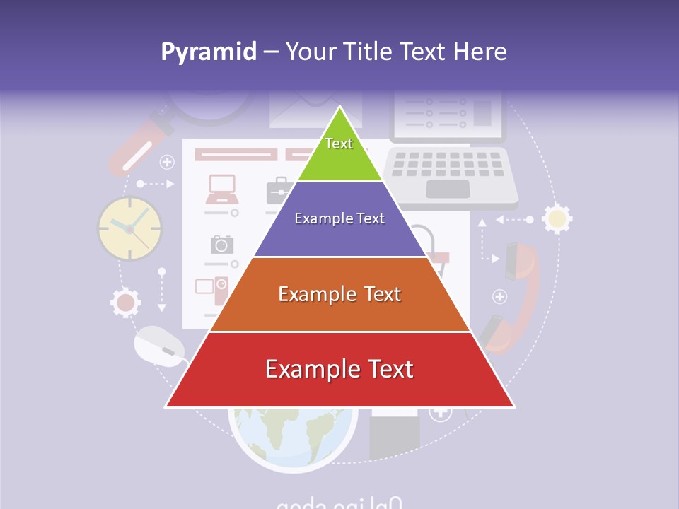 A Person Pointing At A Computer Screen With Icons Surrounding It PowerPoint Template