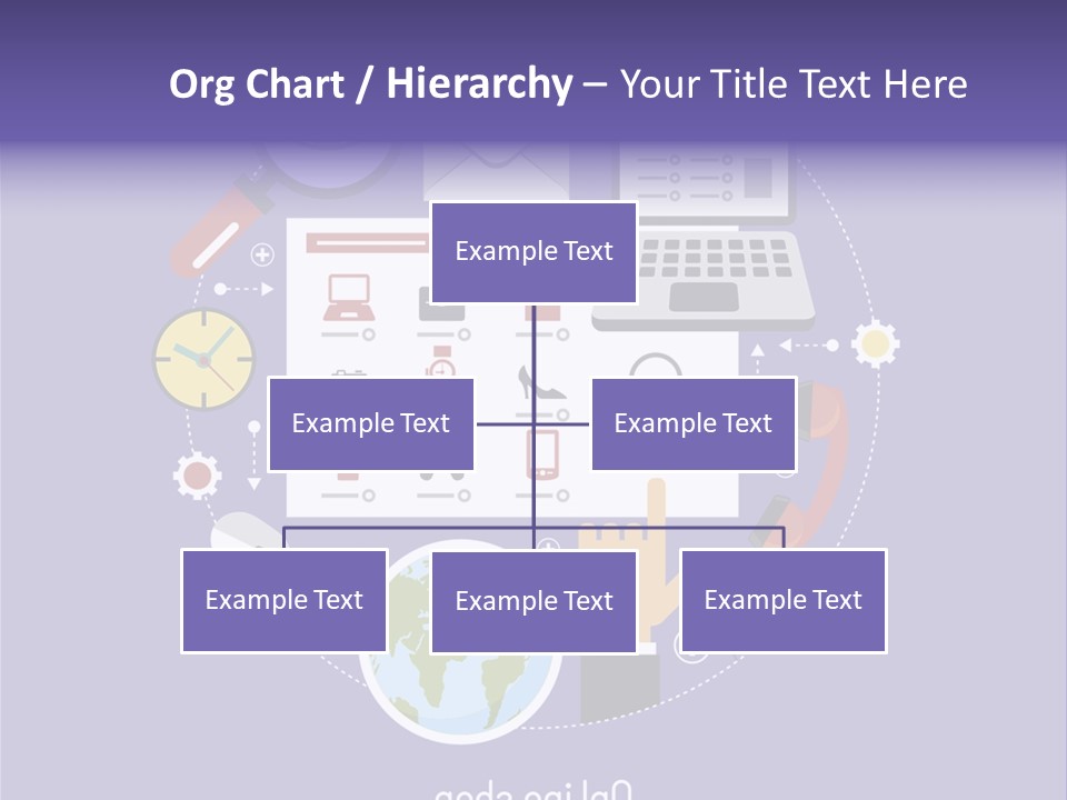 A Person Pointing At A Computer Screen With Icons Surrounding It PowerPoint Template