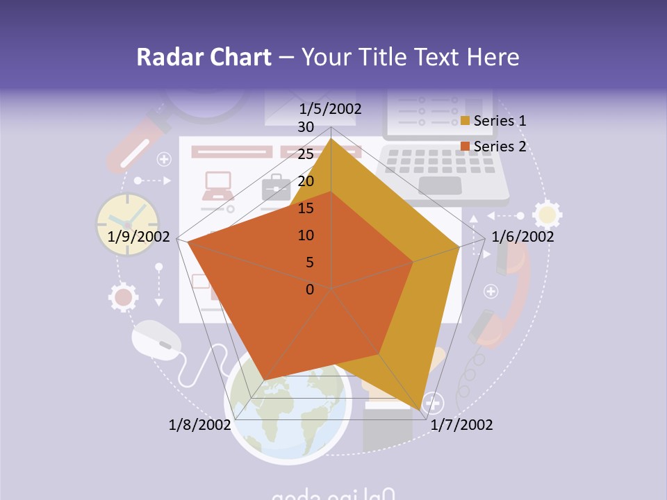 A Person Pointing At A Computer Screen With Icons Surrounding It PowerPoint Template