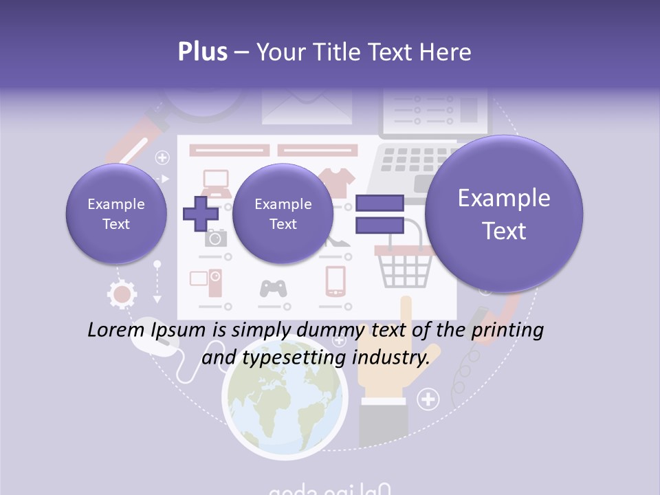 A Person Pointing At A Computer Screen With Icons Surrounding It PowerPoint Template