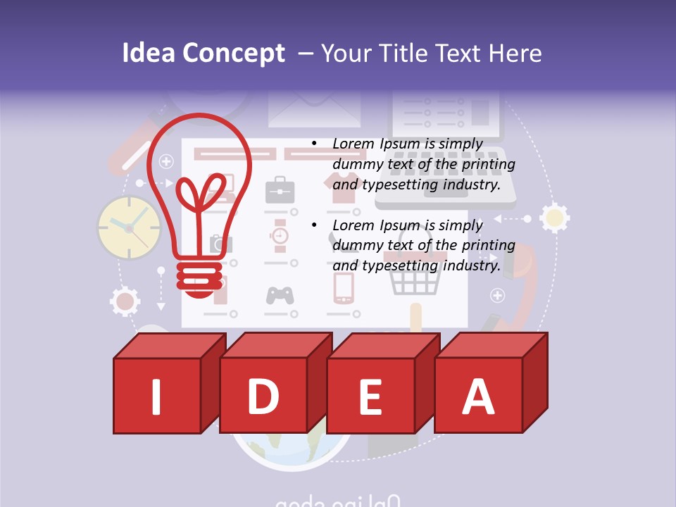 A Person Pointing At A Computer Screen With Icons Surrounding It PowerPoint Template