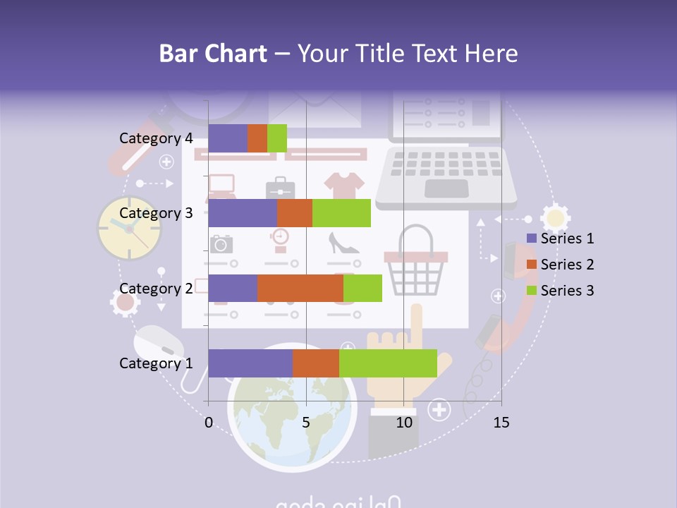 A Person Pointing At A Computer Screen With Icons Surrounding It PowerPoint Template