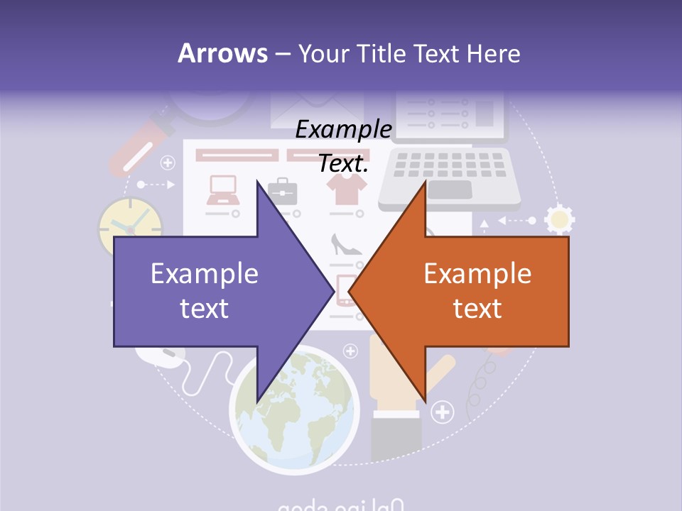 A Person Pointing At A Computer Screen With Icons Surrounding It PowerPoint Template
