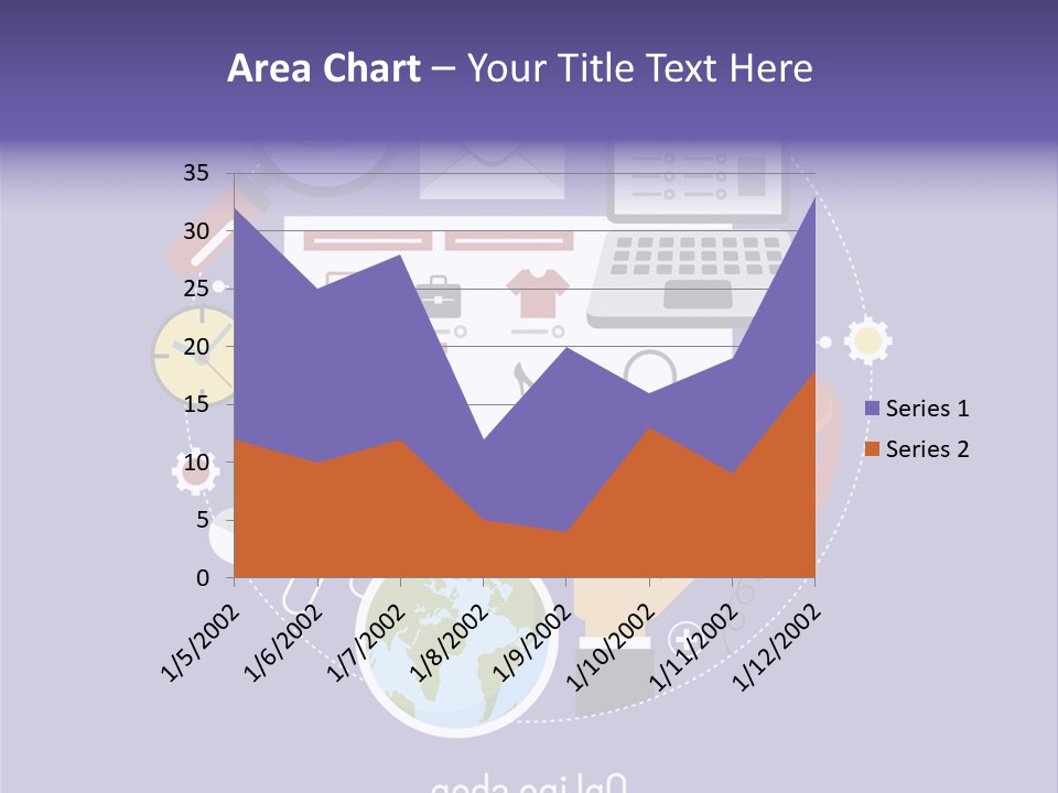 A Person Pointing At A Computer Screen With Icons Surrounding It PowerPoint Template