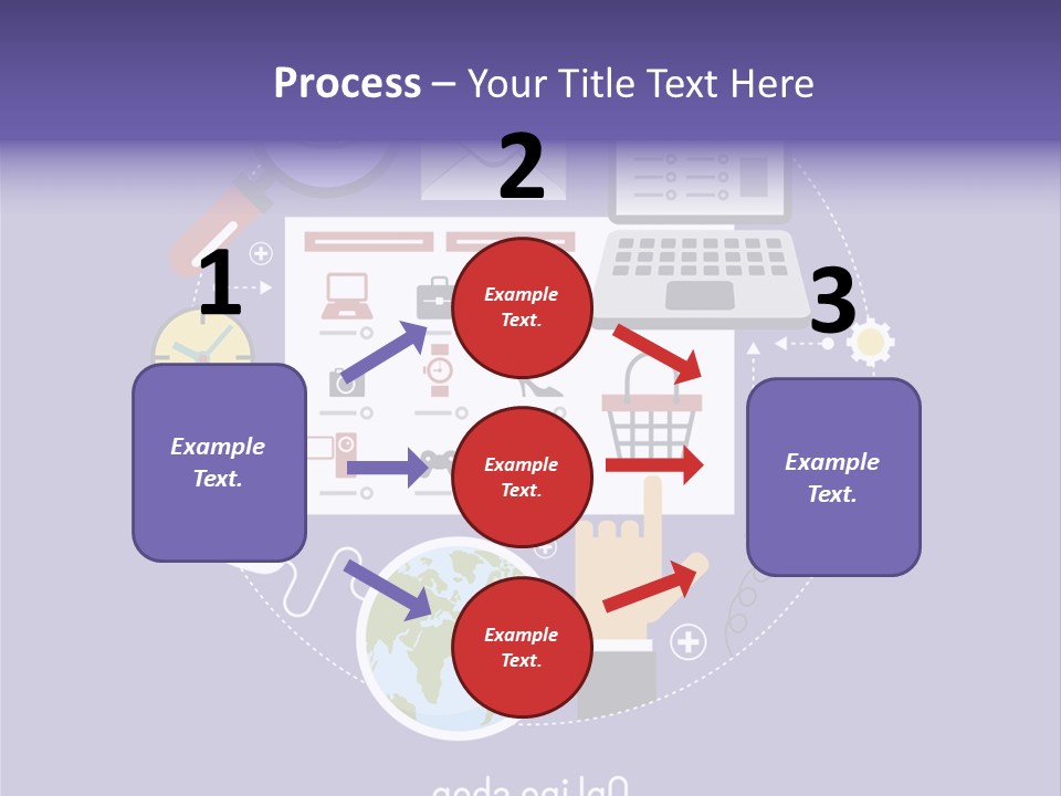 A Person Pointing At A Computer Screen With Icons Surrounding It PowerPoint Template