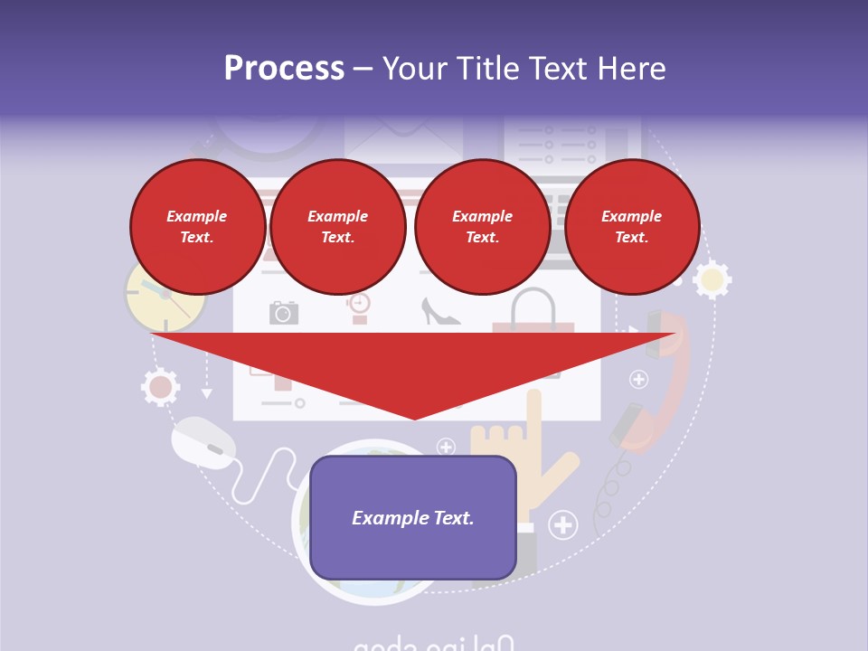 A Person Pointing At A Computer Screen With Icons Surrounding It PowerPoint Template