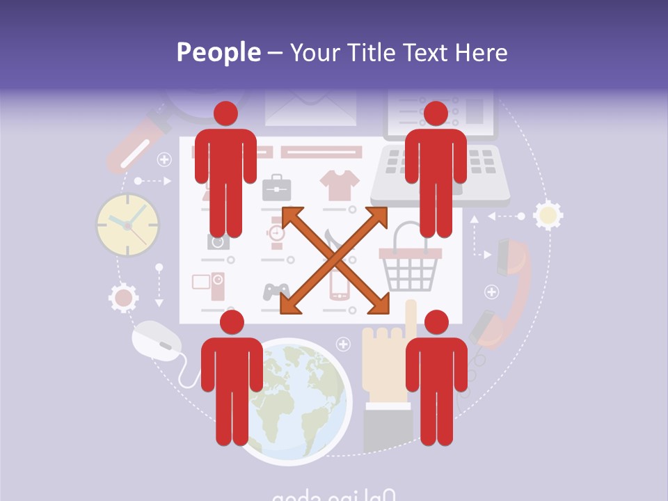 A Person Pointing At A Computer Screen With Icons Surrounding It PowerPoint Template